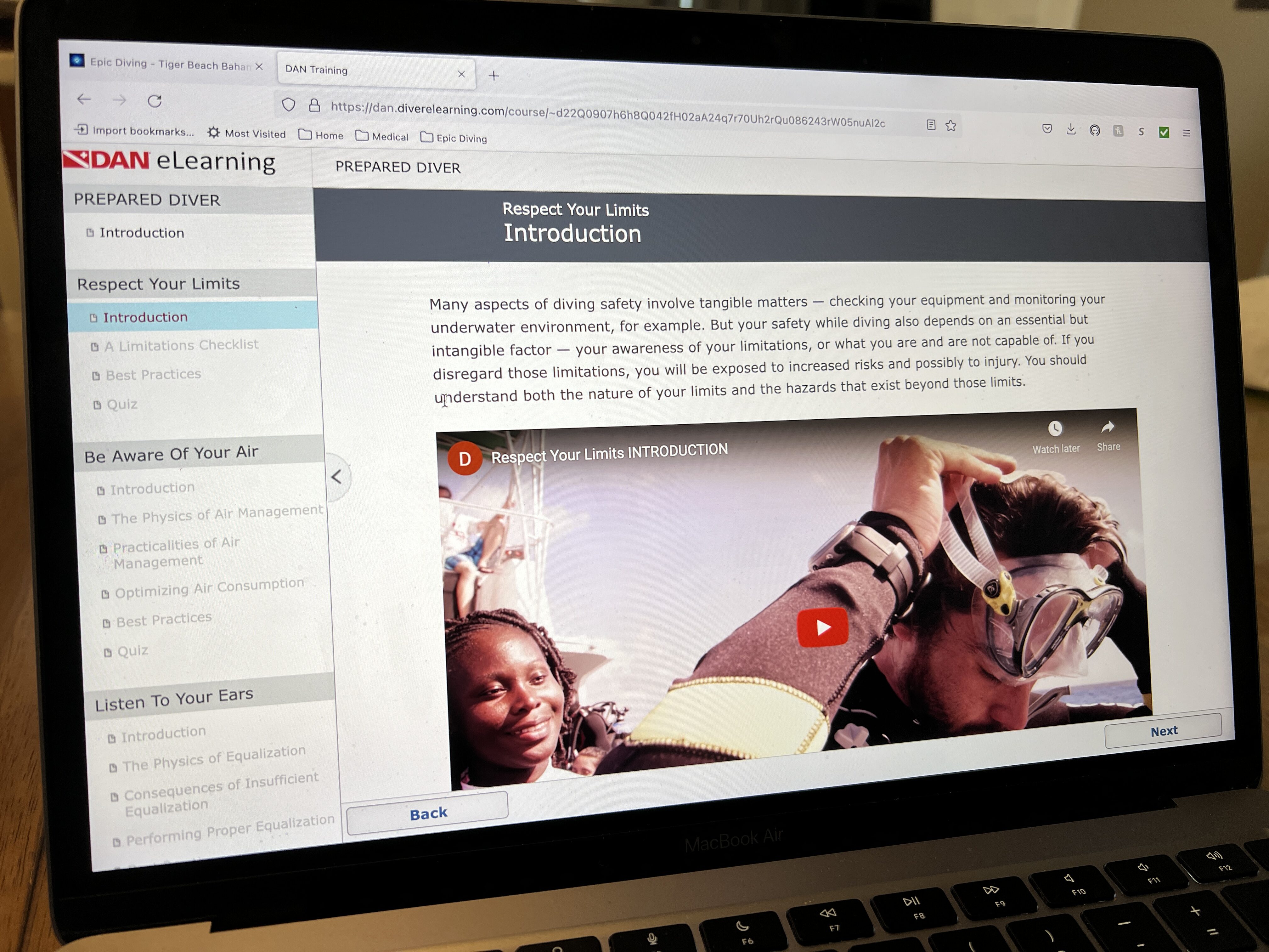 Prepared Diver Course from DAN