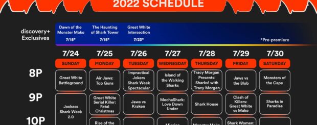shark week 2022 schedule