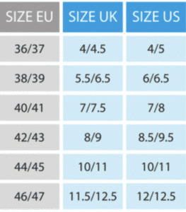 scuba rental fin size