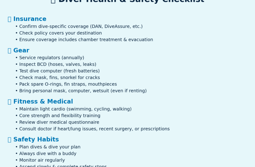 dive health and safety checklist